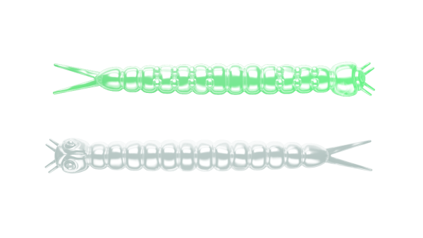 Libra Lures Slight Worm 38mm Cheese , Glow UV green,000
